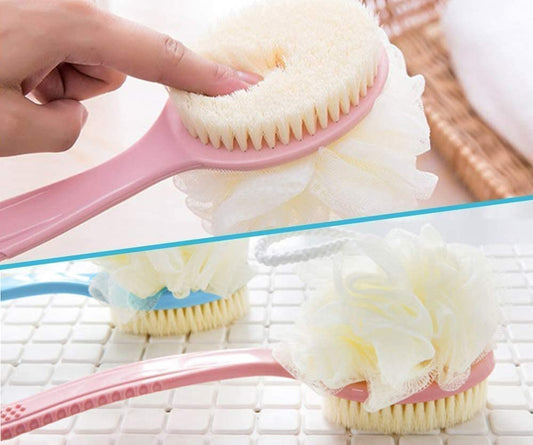 2 IN 1 Bath Body Bath Brush with Soft Loofah and Bristles (BUY 1 GET 1 FREE)